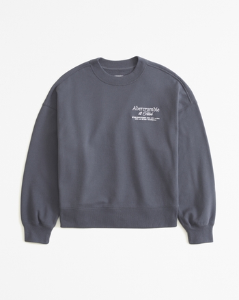 Women s Logo Crew Sweatshirt Women s A F Logo Shop Abercrombie