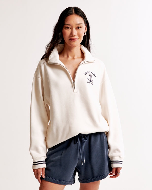 Destination Vintage Sunday Half-Zip, Cream