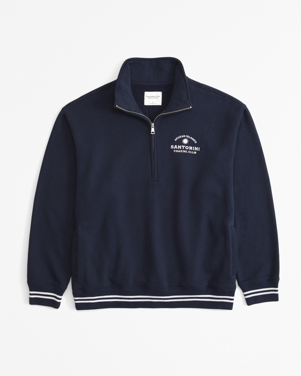 Destination Vintage Sunday Half-Zip, Dark Indigo