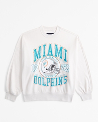 Miami Dolphins Graphic Oversized Sunday Crew