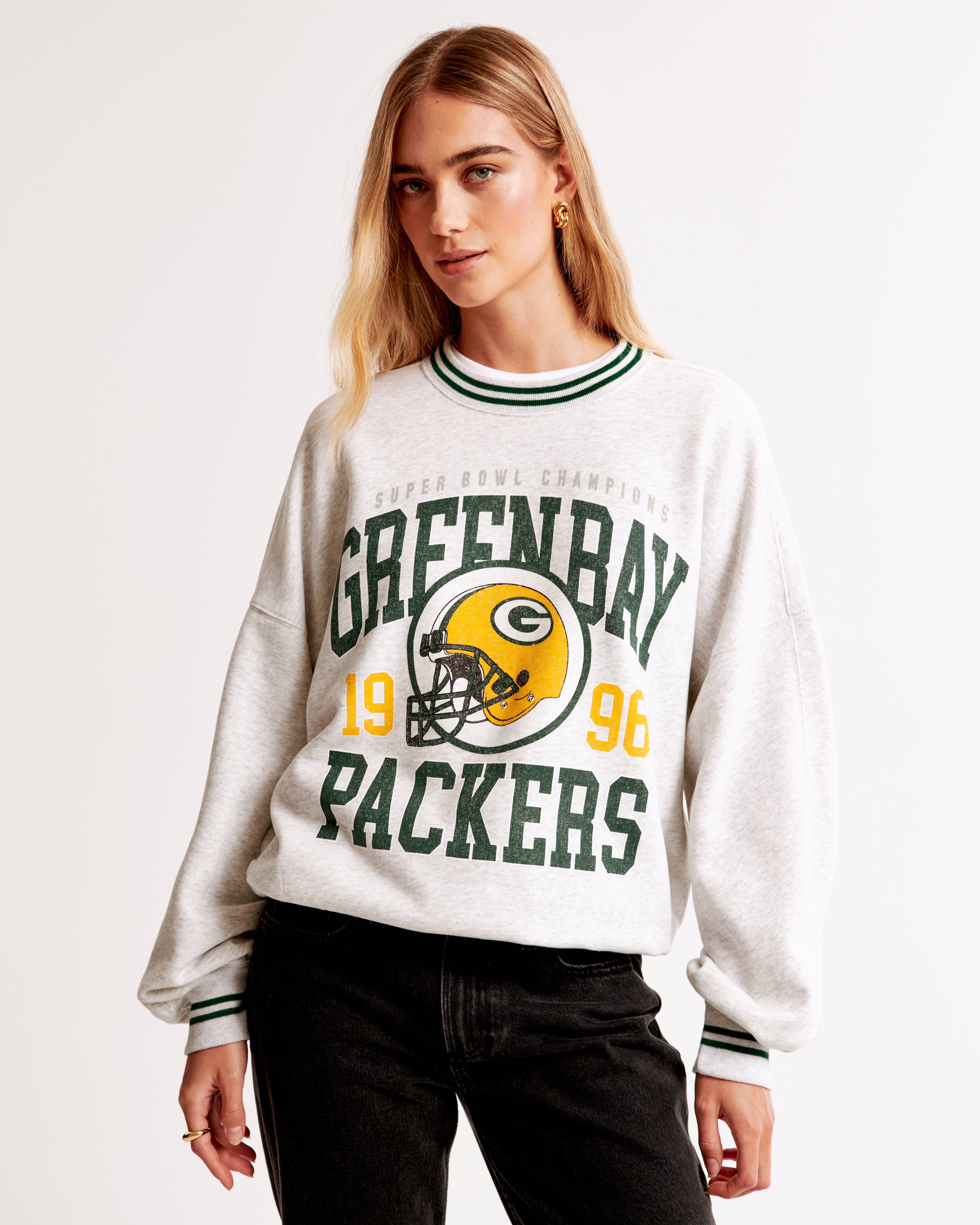 Green Bay Packers Graphic Oversized Sunday Crew