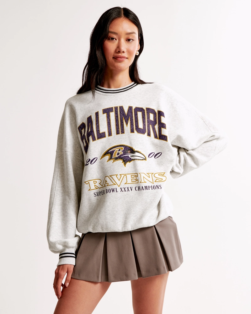 Baltimore Ravens Graphic Oversized Sunday Crew