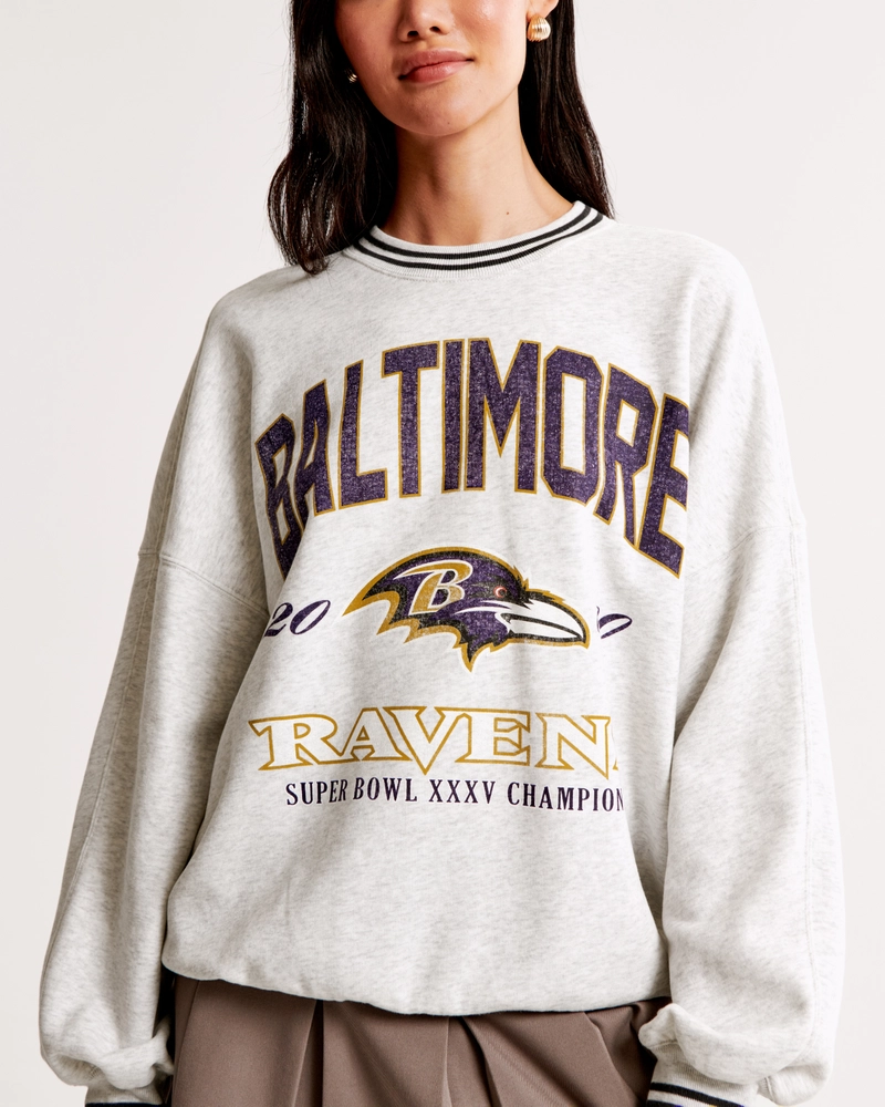 Baltimore Ravens Graphic Oversized Sunday Crew