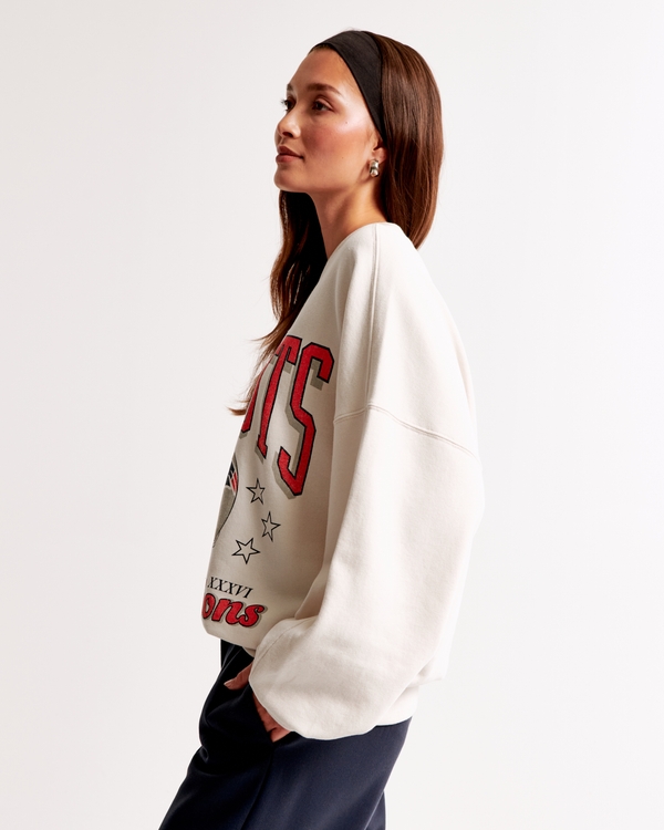 New England Patriots Graphic Oversized Sunday Crew