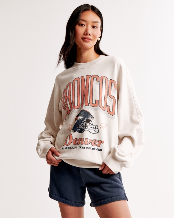 Denver Broncos Graphic Oversized Sunday Crew