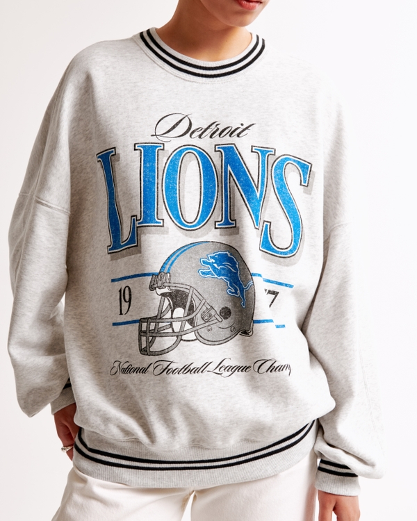 Detroit Lions Graphic Oversized Sunday Crew, Lions