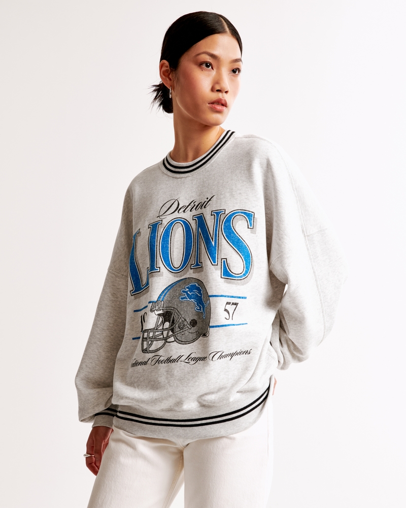 Detroit Lions Graphic Oversized Sunday Crew