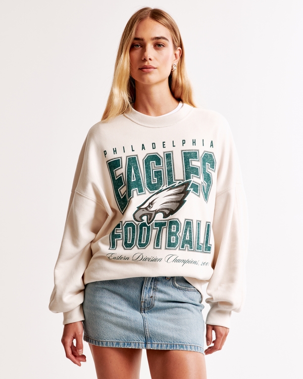 Philadelphia Eagles Graphic Oversized Sunday Crew, Eagles