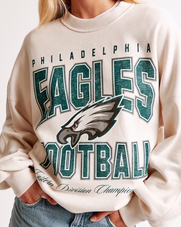 Philadelphia Eagles Graphic Oversized Sunday Crew