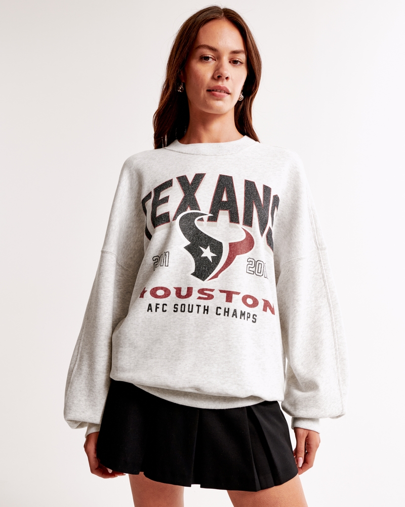 Houston Texans Graphic Oversized Sunday Crew