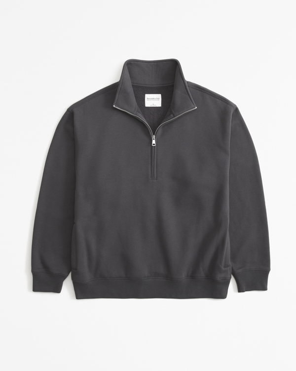 Essential Vintage Sunday Half-Zip, Dark Gray