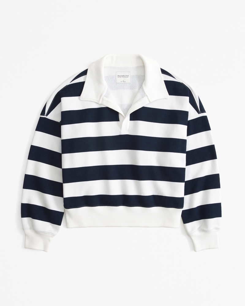 Women s Essential Johnny Collar Sweatshirt Women s Tops Abercrombie