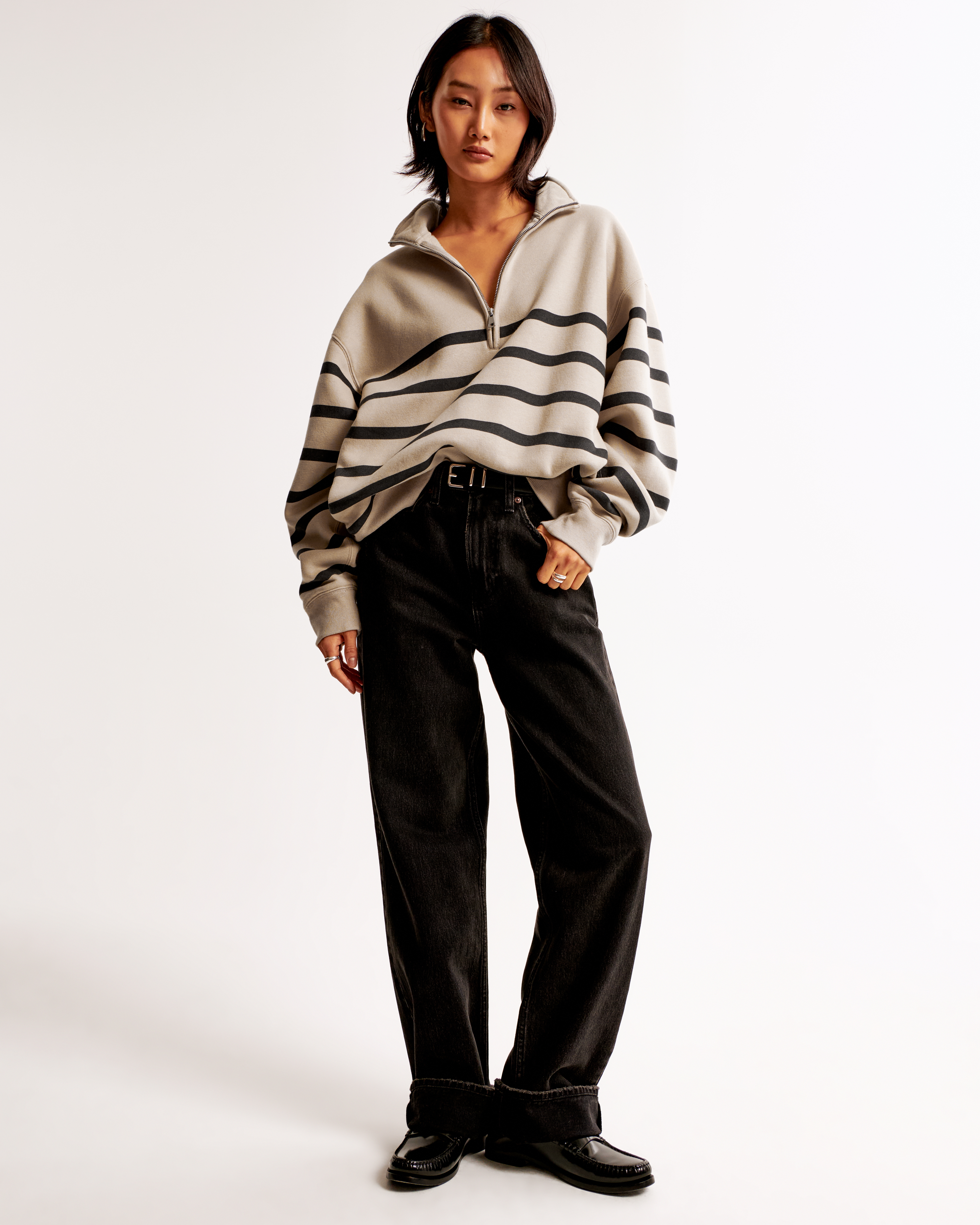 トップス Abercrombie performance vintage Knit L Women's Essential Vintage Sunday Half-Zip | Women's