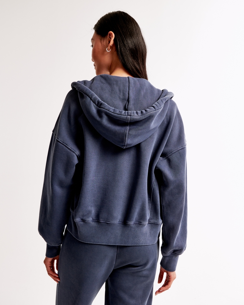 Essential Ribbed Sunday Hooded Full-Zip