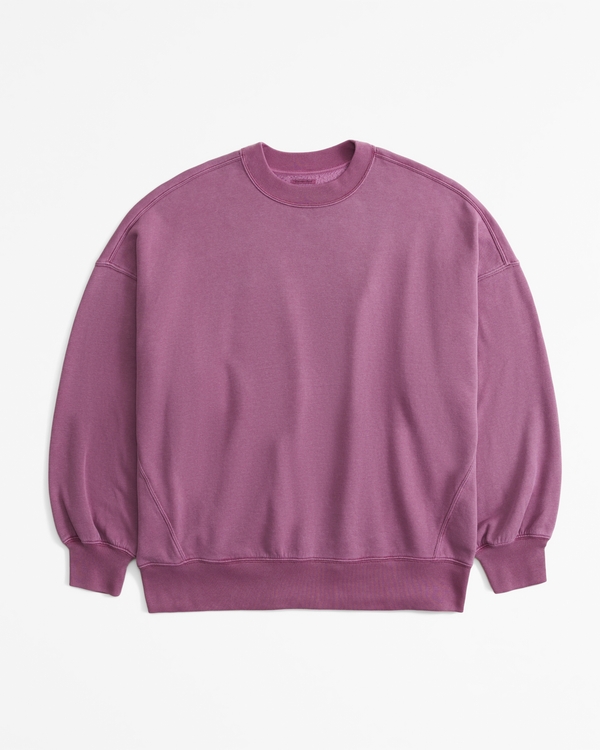 Essential Oversized Sunday Crew, Purple Rose view 1