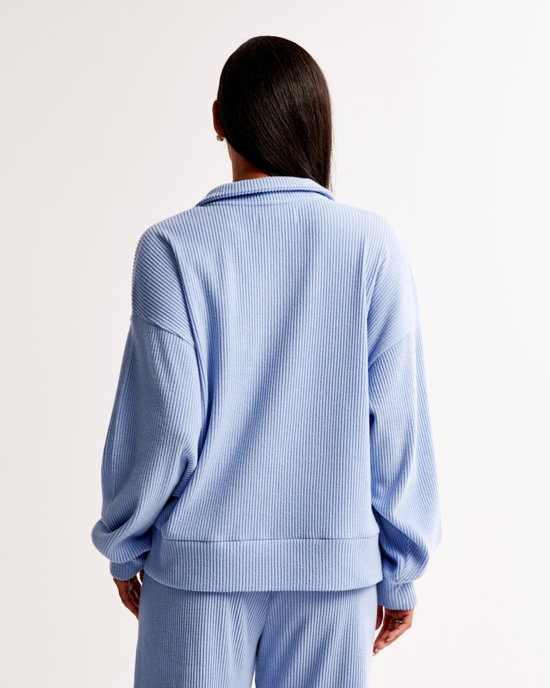 Lounge Brushed Rib Half-Zip