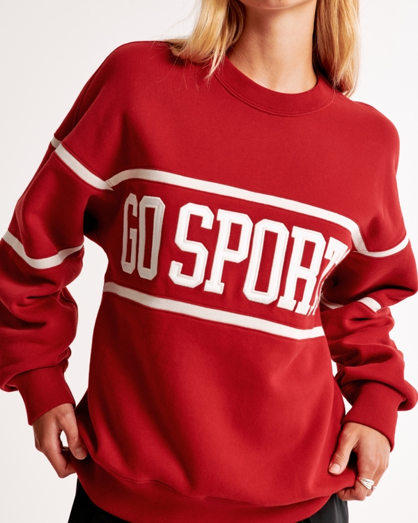 Go Sports Vintage Sunday Crew, Rich Ruby view 1