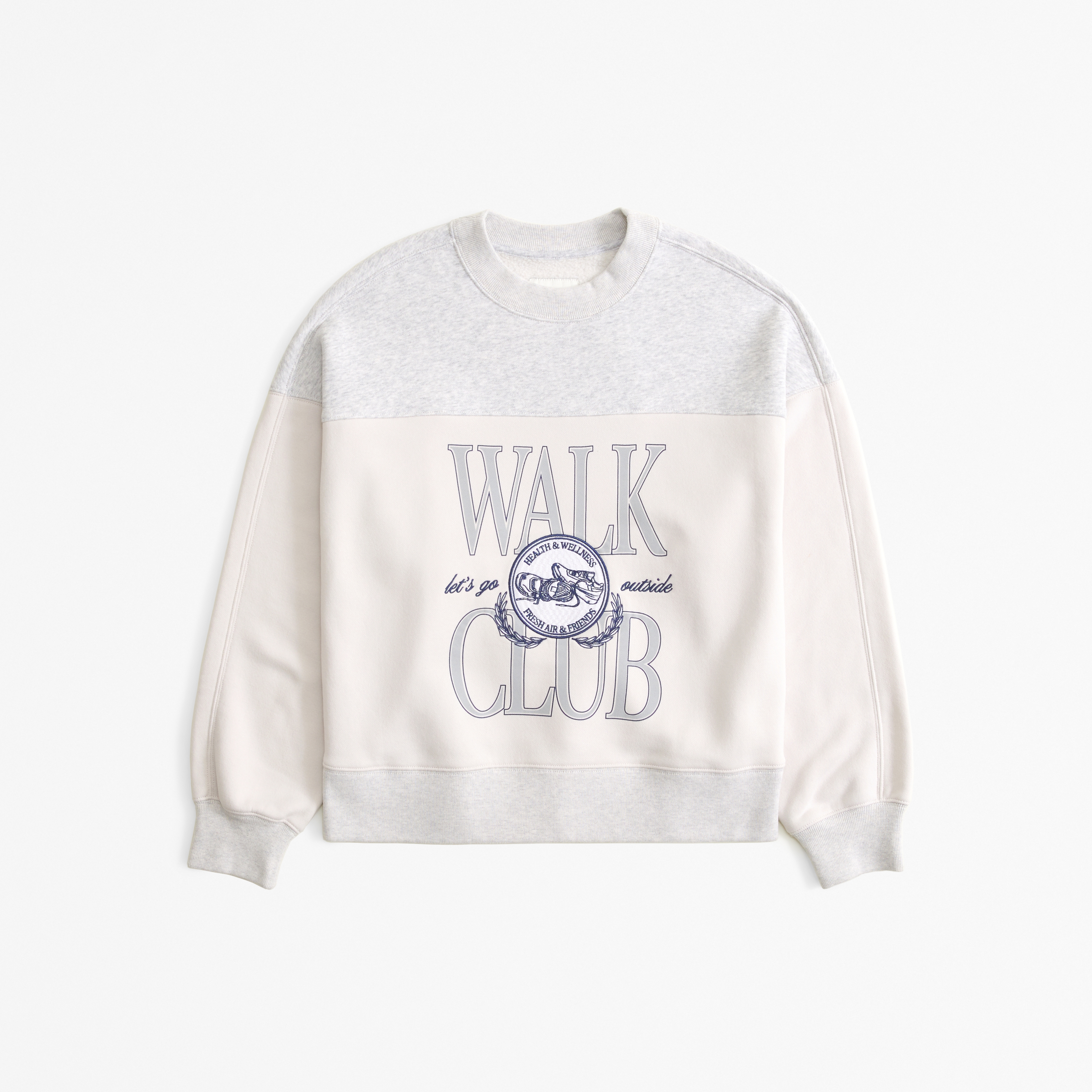 Abercrombie & Fitch Sporty Classic Sunday Crew In Sand