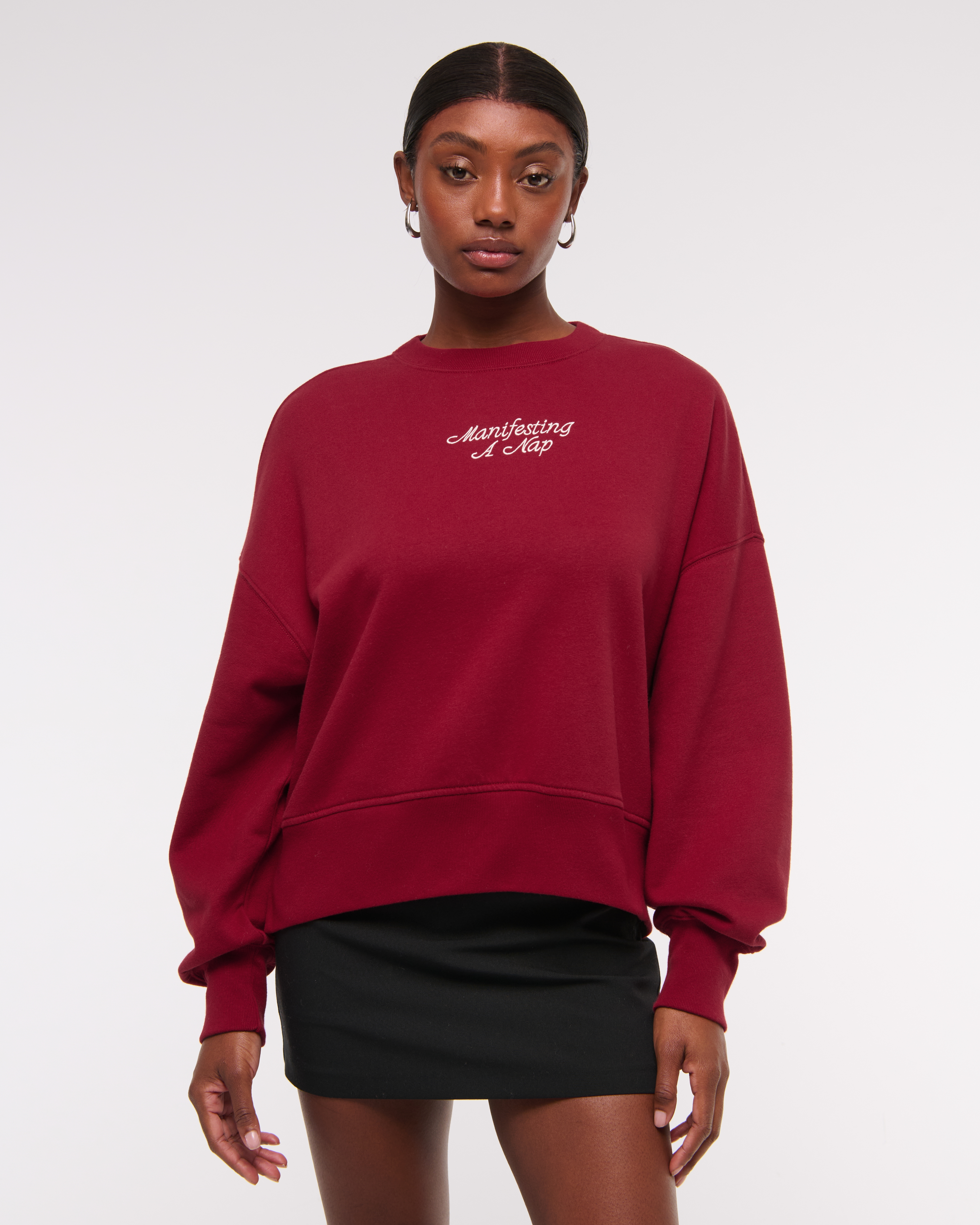 Женские свитеры Abercrombie & Fitch Manifesting a Nap Graphic Easy Sunday Crew — фото 3