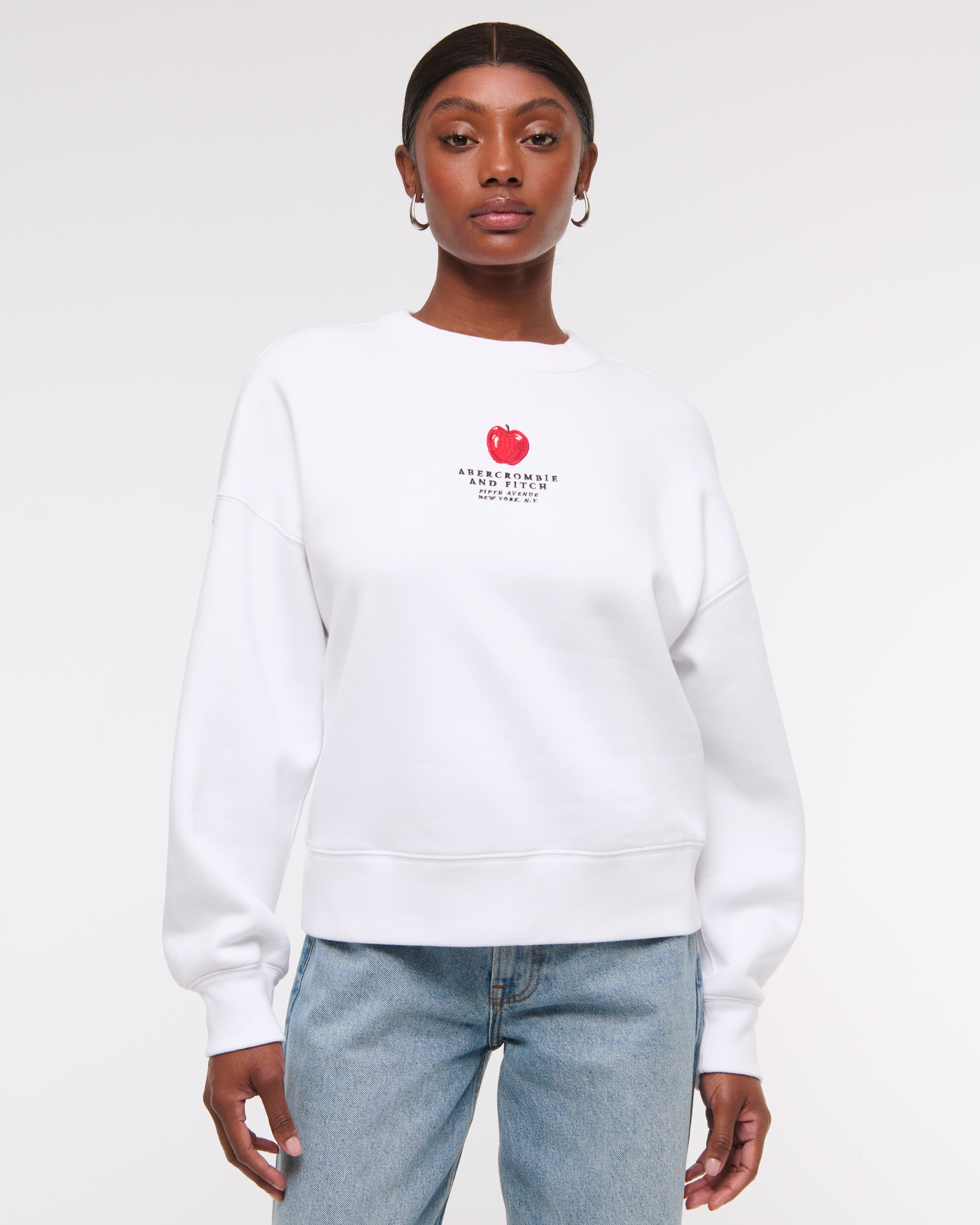Женские свитеры Abercrombie & Fitch Graphic Logo Classic Sunday Crew — фото 2