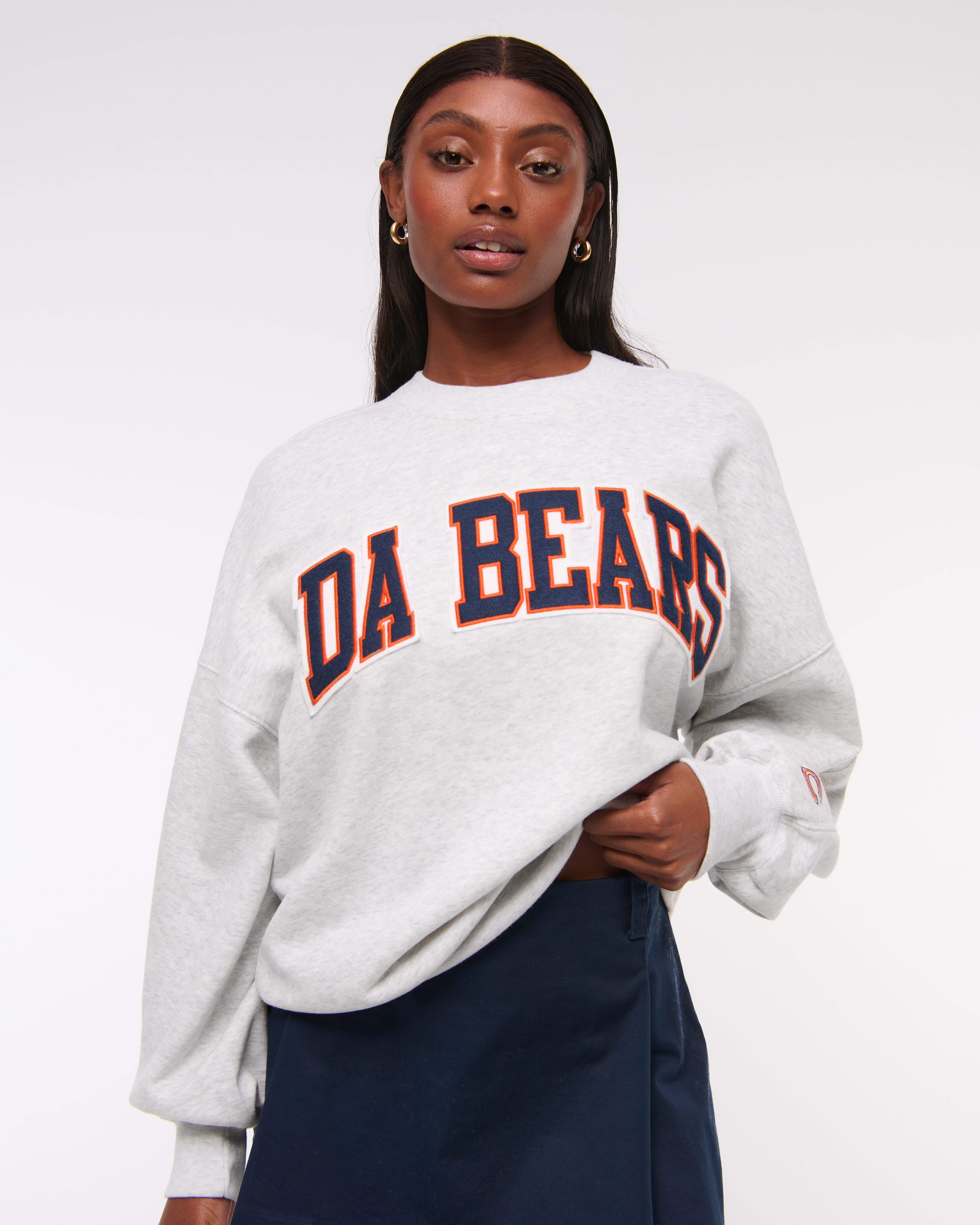 Abercrombie & Fitch Chicago Bears Graphic Oversized Sunday Crew