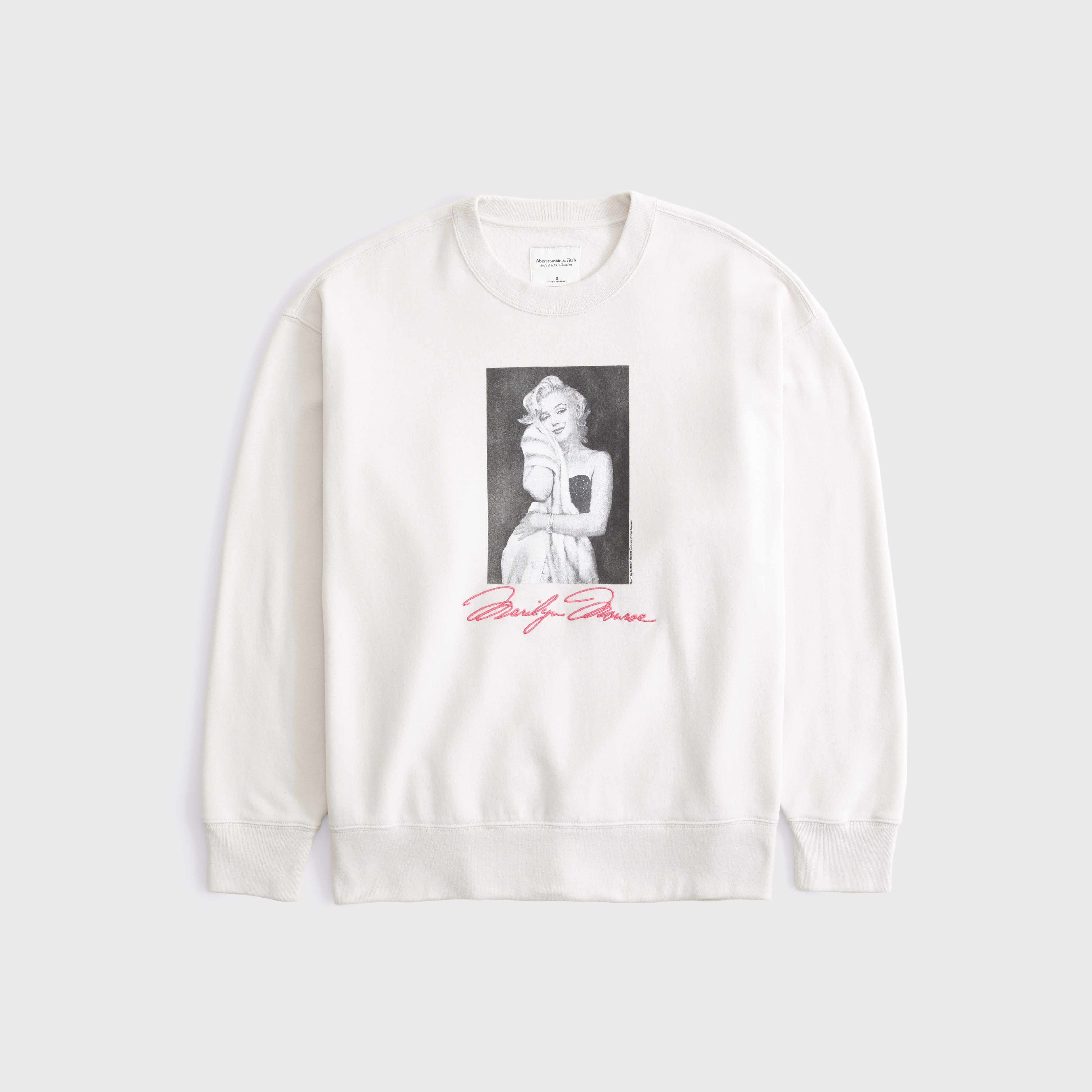 Abercrombie & Fitch Marilyn Monroe  Sunday Crew In White
