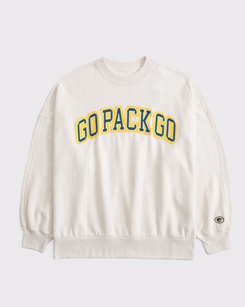 NFL Green Bay Packers Graphic Oversized Sunday Crew | NFL Green Bay Packers | Abercrombie.com