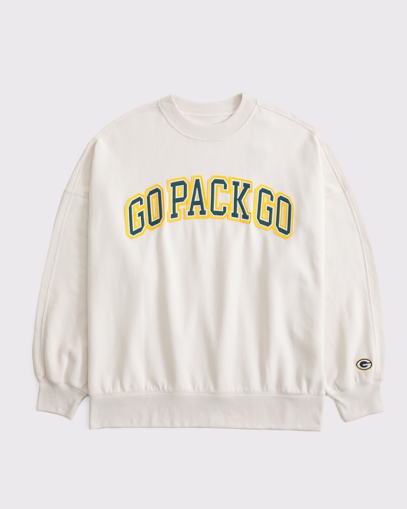Women's Green Bay Packers Graphic Oversized Sunday Crew Women's