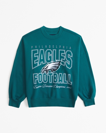 Women's Philadelphia Eagles Graphic Oversized Sunday Crew Women's