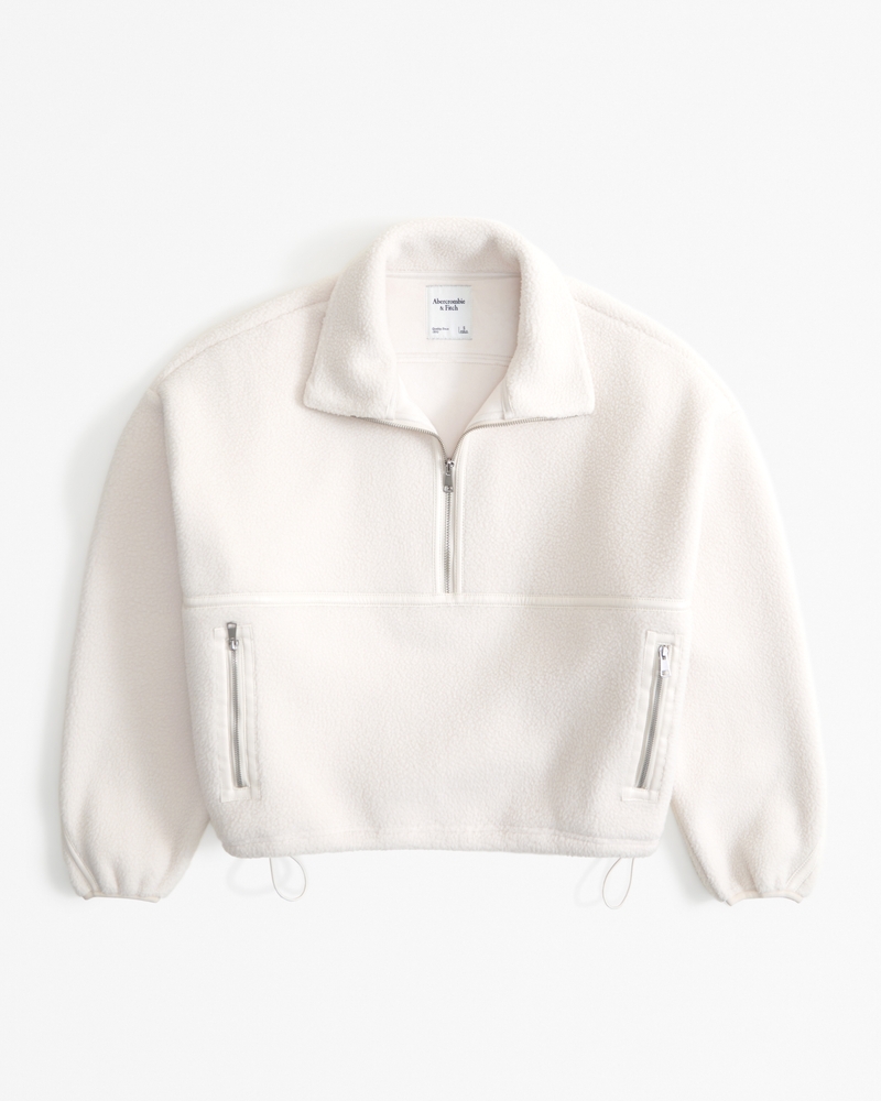 Sherpa half zip on sale sweatshirt