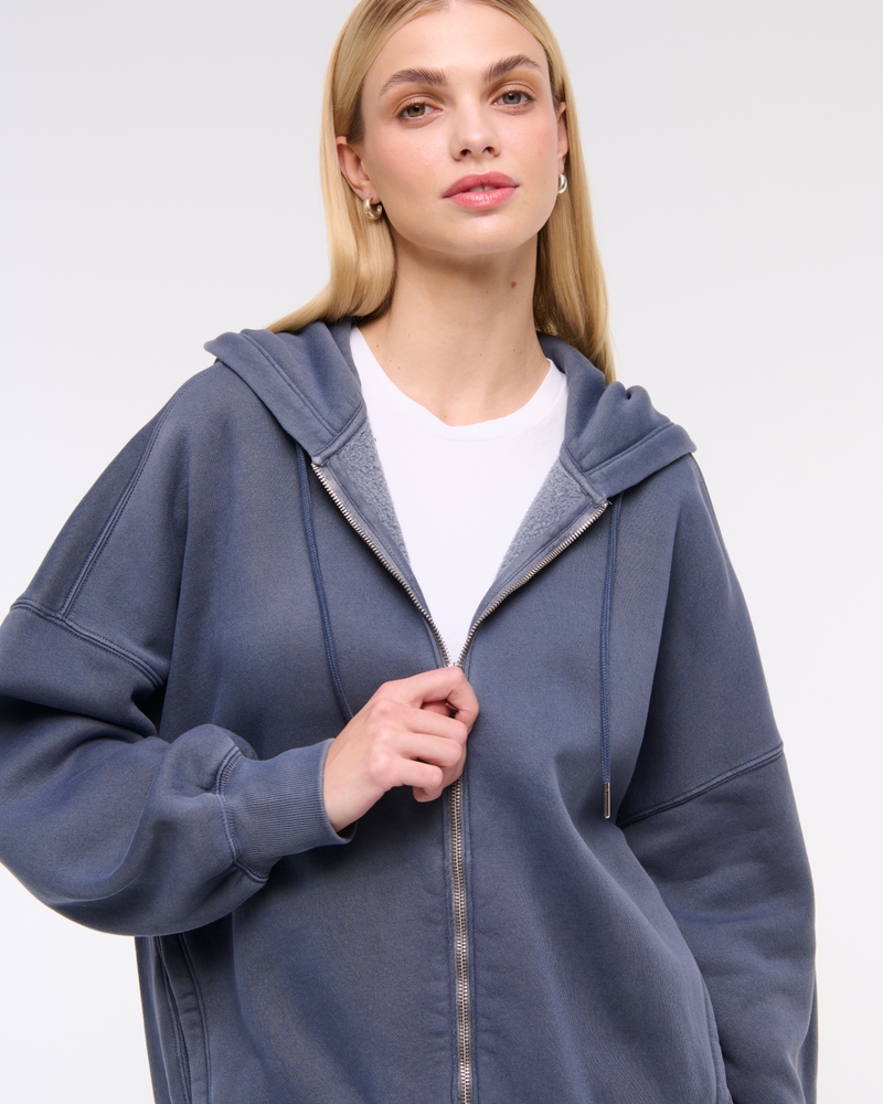Women's Oversized Sunday Hooded Full-Zip | Women's Tops