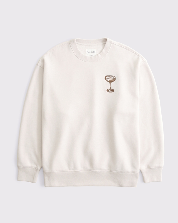 Espresso Martini Graphic Vintage Sunday Crew, Feather Gray view 1