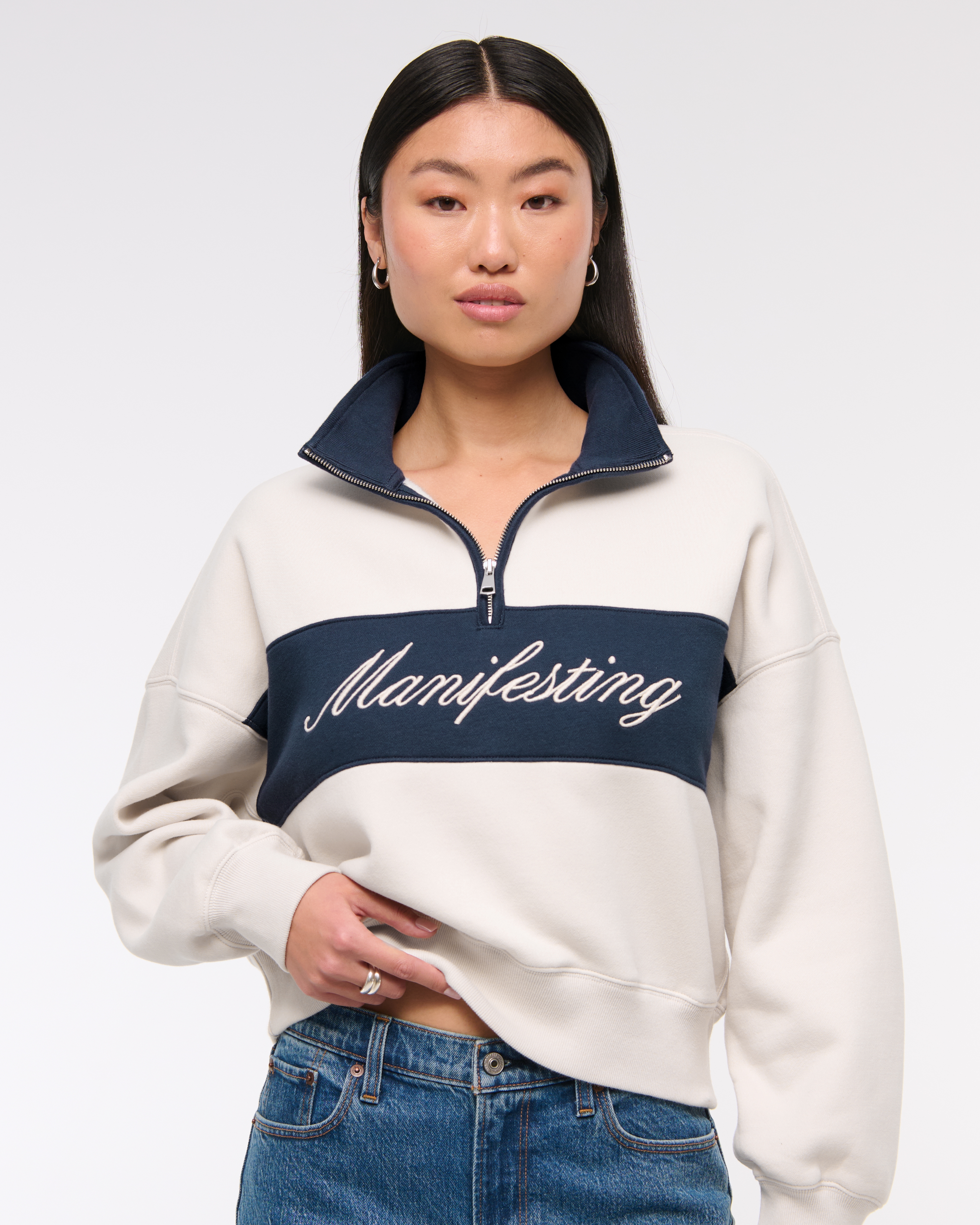 Женские топы Abercrombie & Fitch Sunday Half-Zip — фото 3