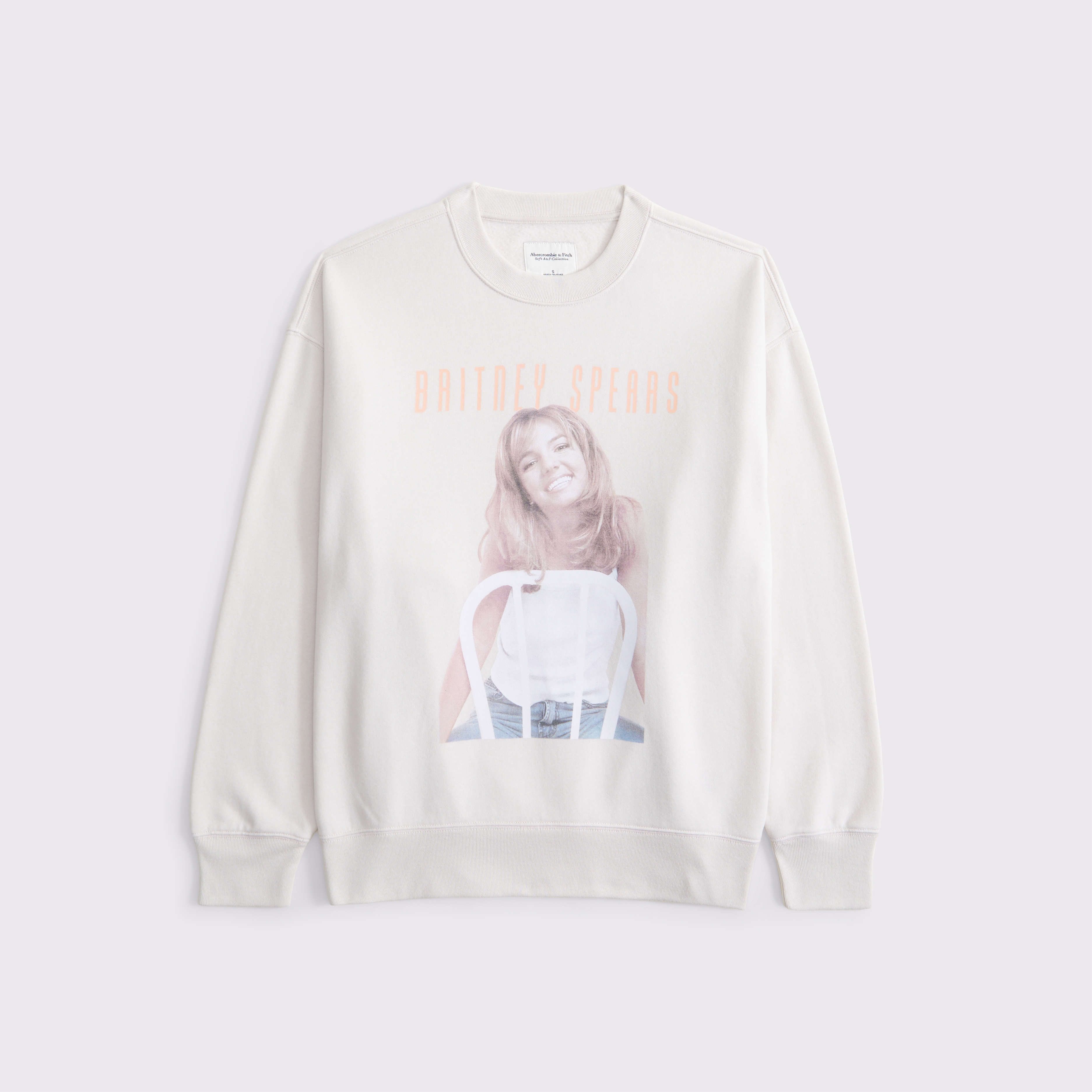 Abercrombie & Fitch Britney Spears Graphic  Sunday Crew In Neutral