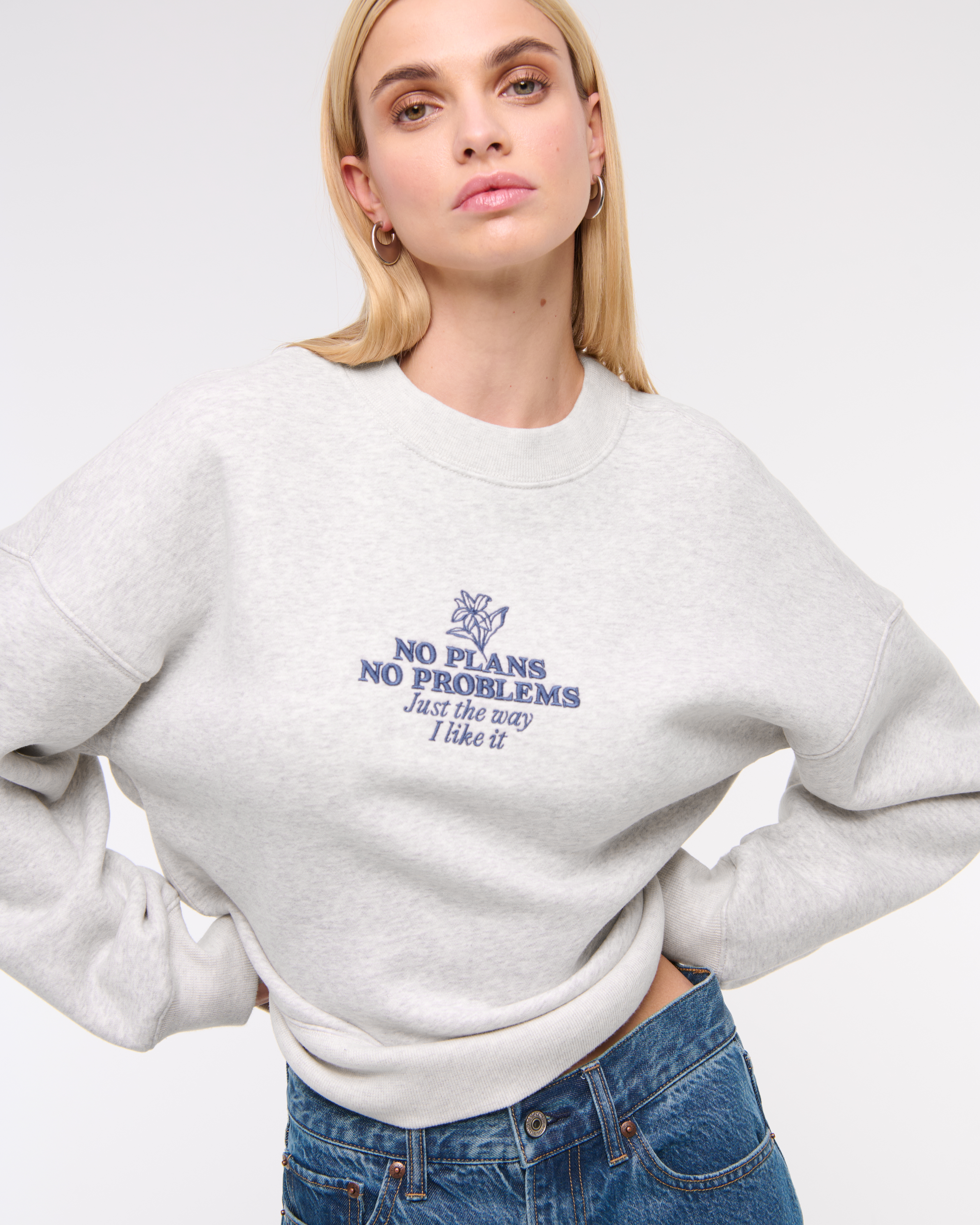 Женские свитеры Abercrombie & Fitch No Plans Classic Sunday Crew — фото 3