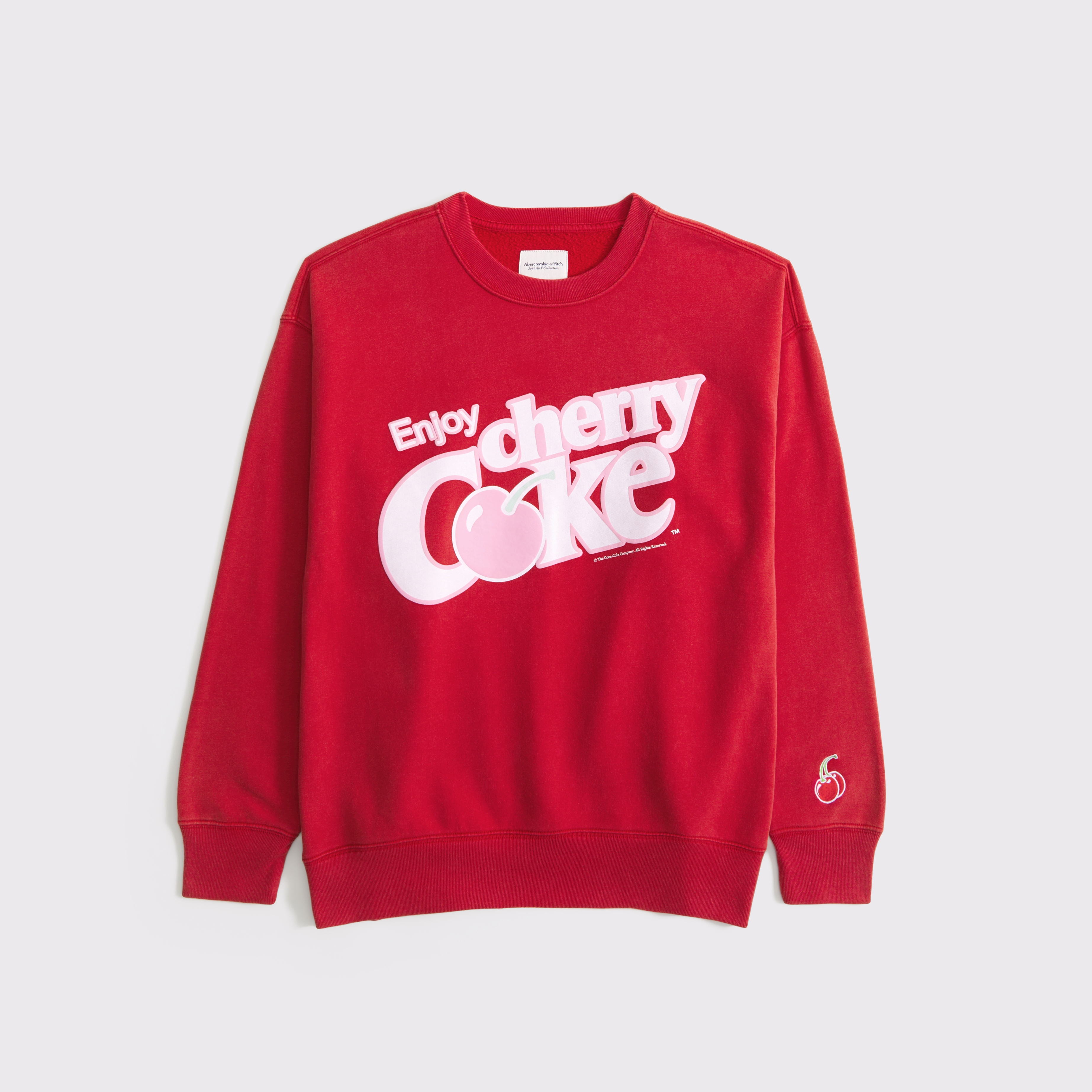 Abercrombie & Fitch Cherry Coke Sunday Crew In Red