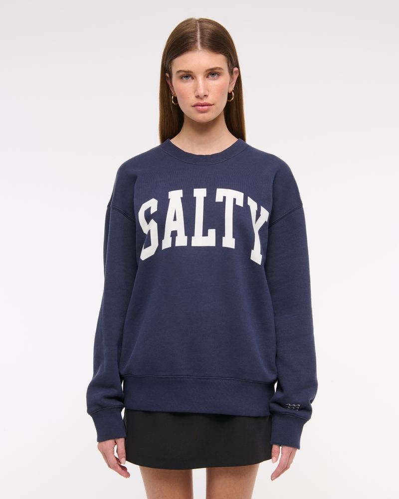 Salty Graphic Oversized Sunday Crew