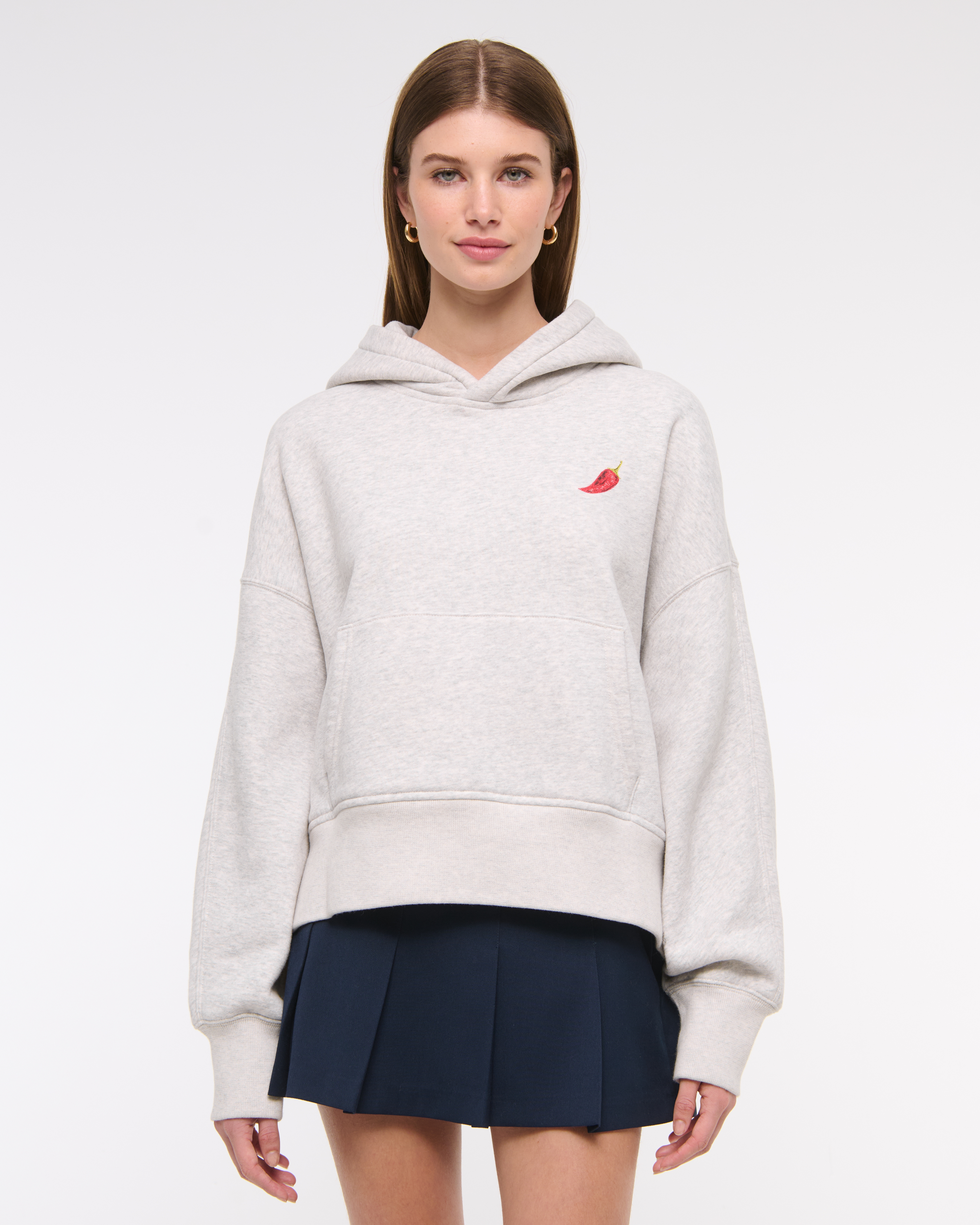 Abercrombie & Fitch Spicy Graphic Hoodie In Gray