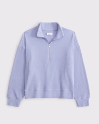 Lounge Brushed Rib Half-Zip