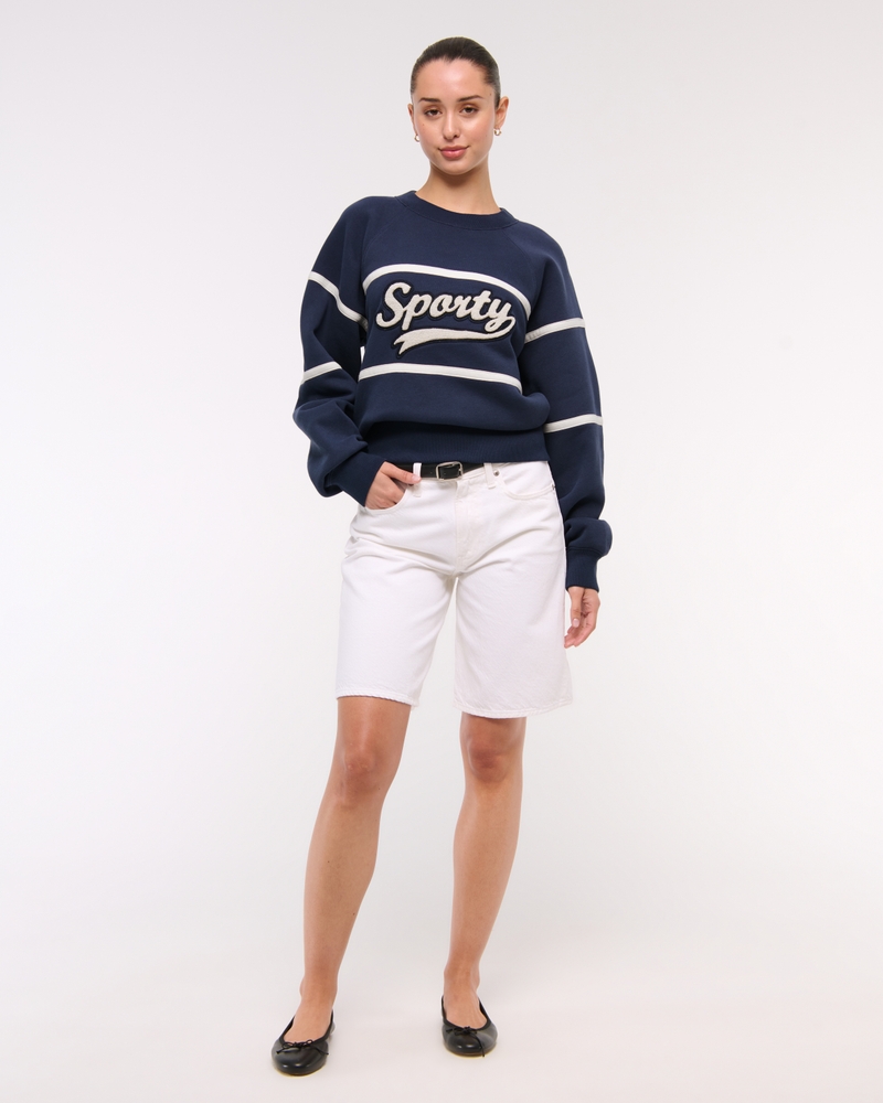 Sporty Graphic Crew