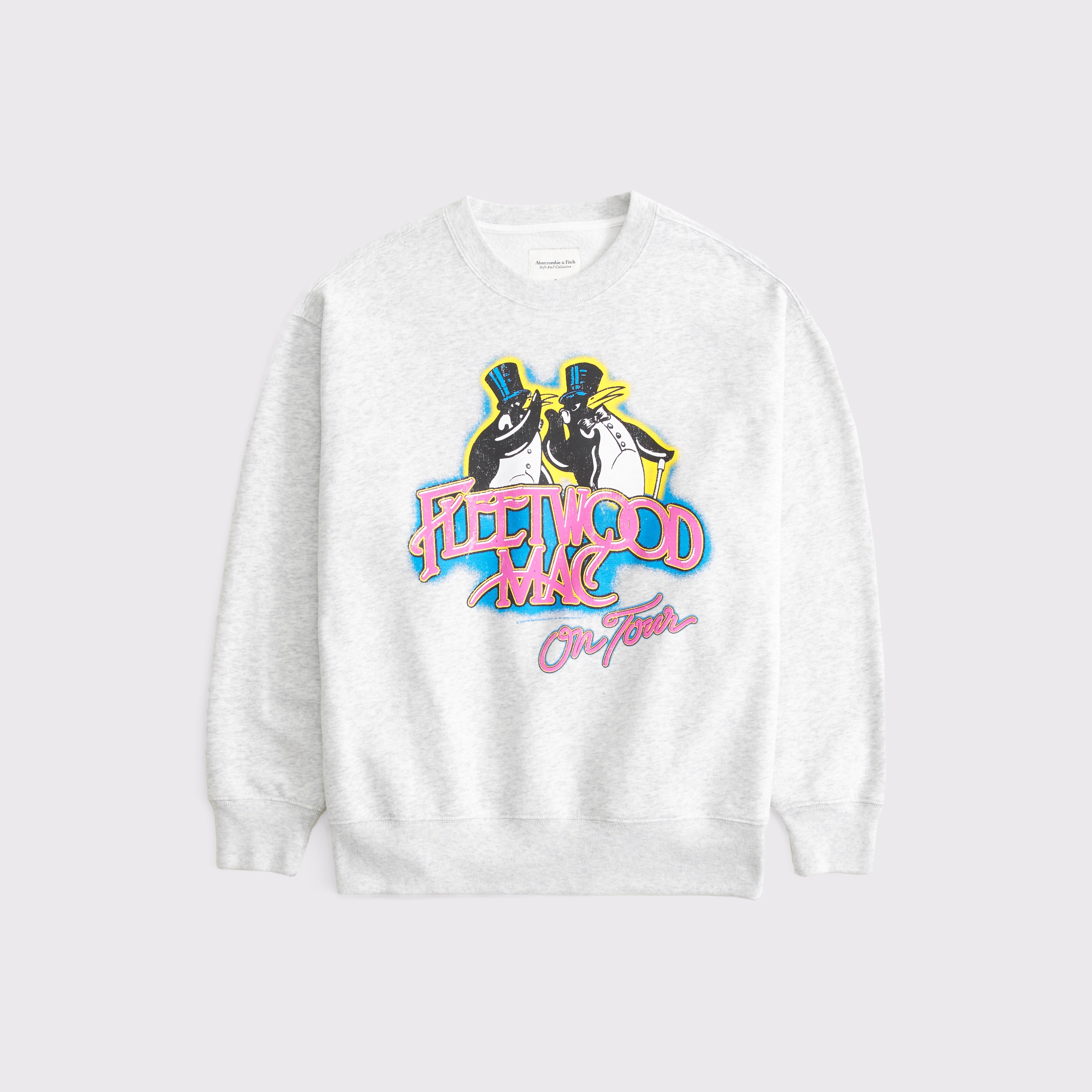 Abercrombie & Fitch Fleetwood Mac Graphic  Sunday Crew In Gray