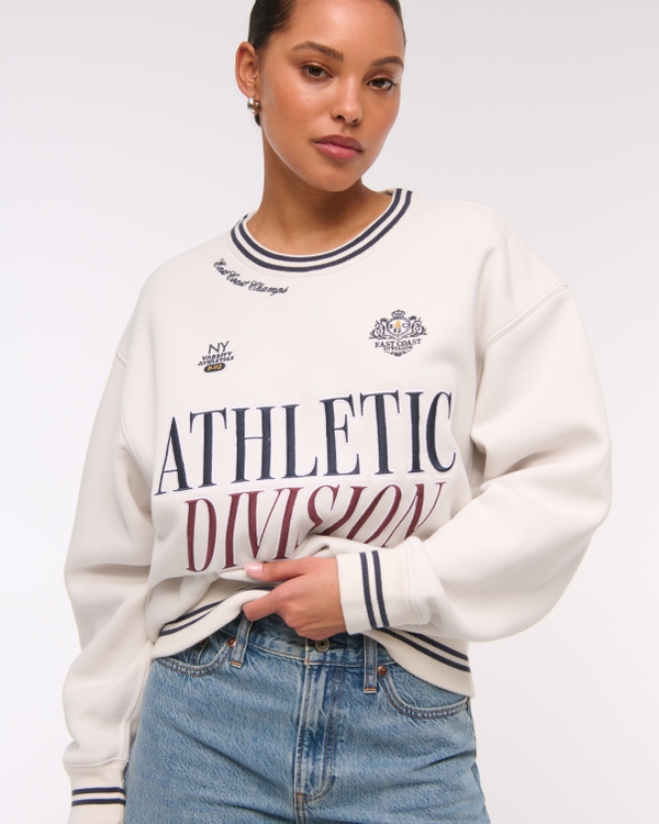 Athletic Division Vintage Sunday Crew, Cream view 2