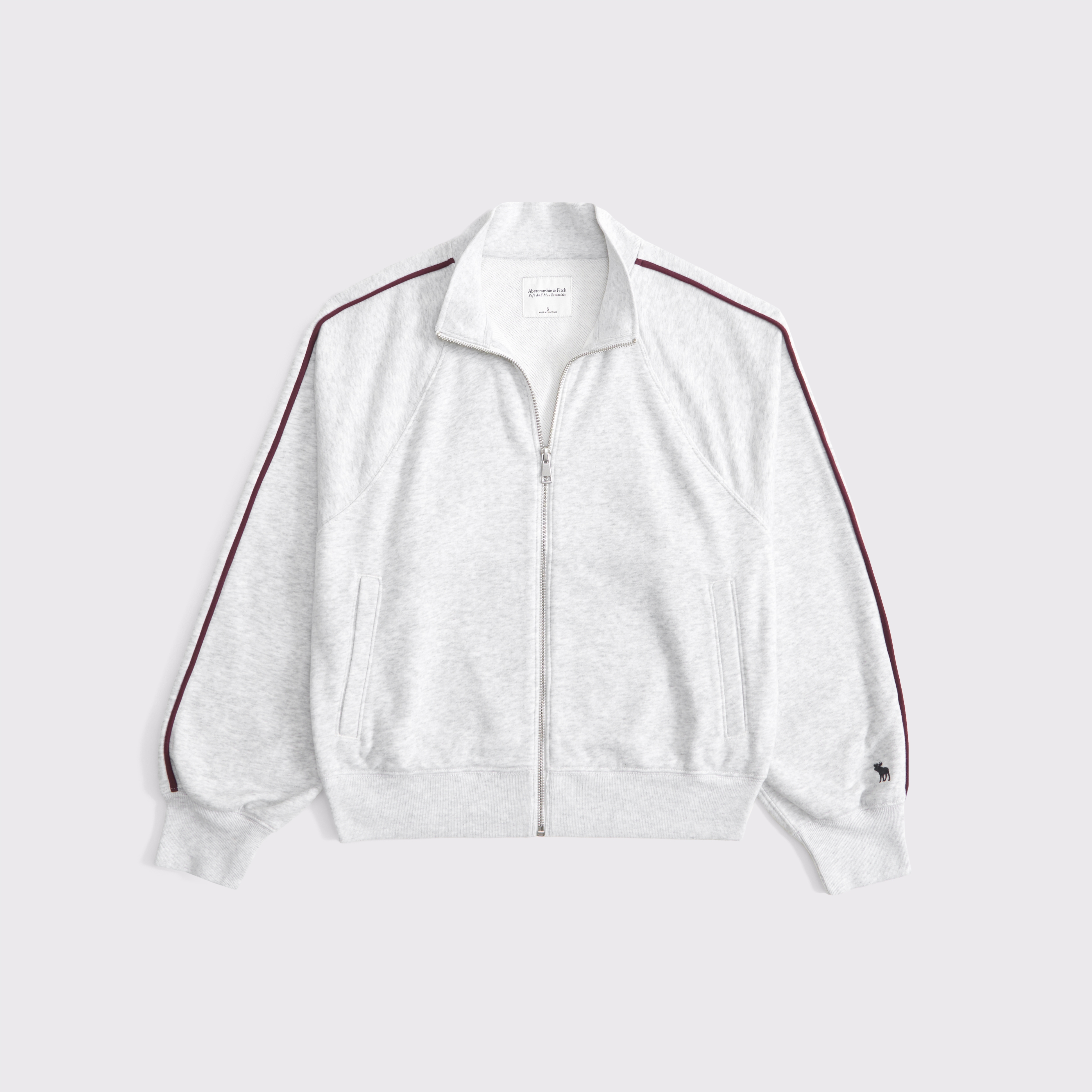 Abercrombie & Fitch フレンチテリーモックネックフルジップ Abercrombie & Fitch フレンチテリーモックネックフルジップ