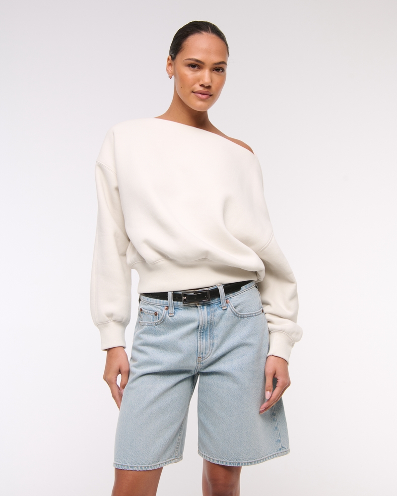 Oversized Short-Sleeve Fleece Tee