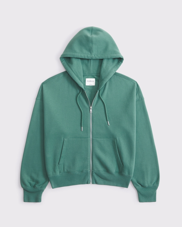Sunday Hooded Full-Zip, Green view 1