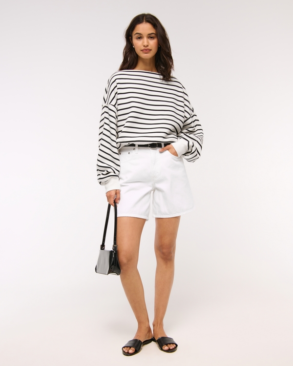 Sunday Slash Top, White Stripe view 2