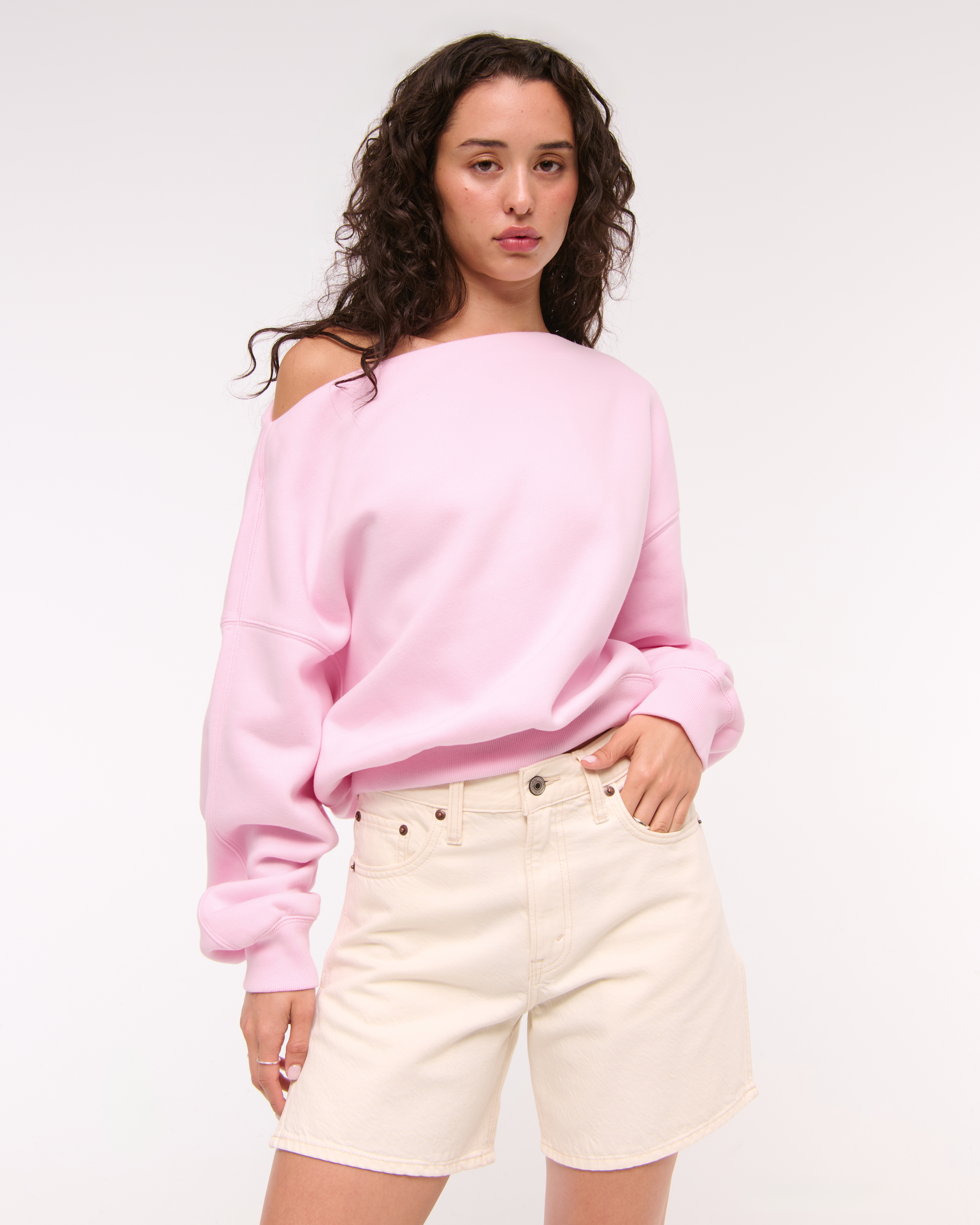 Abercrombie & Fitch Sunday Slash Top In Pink