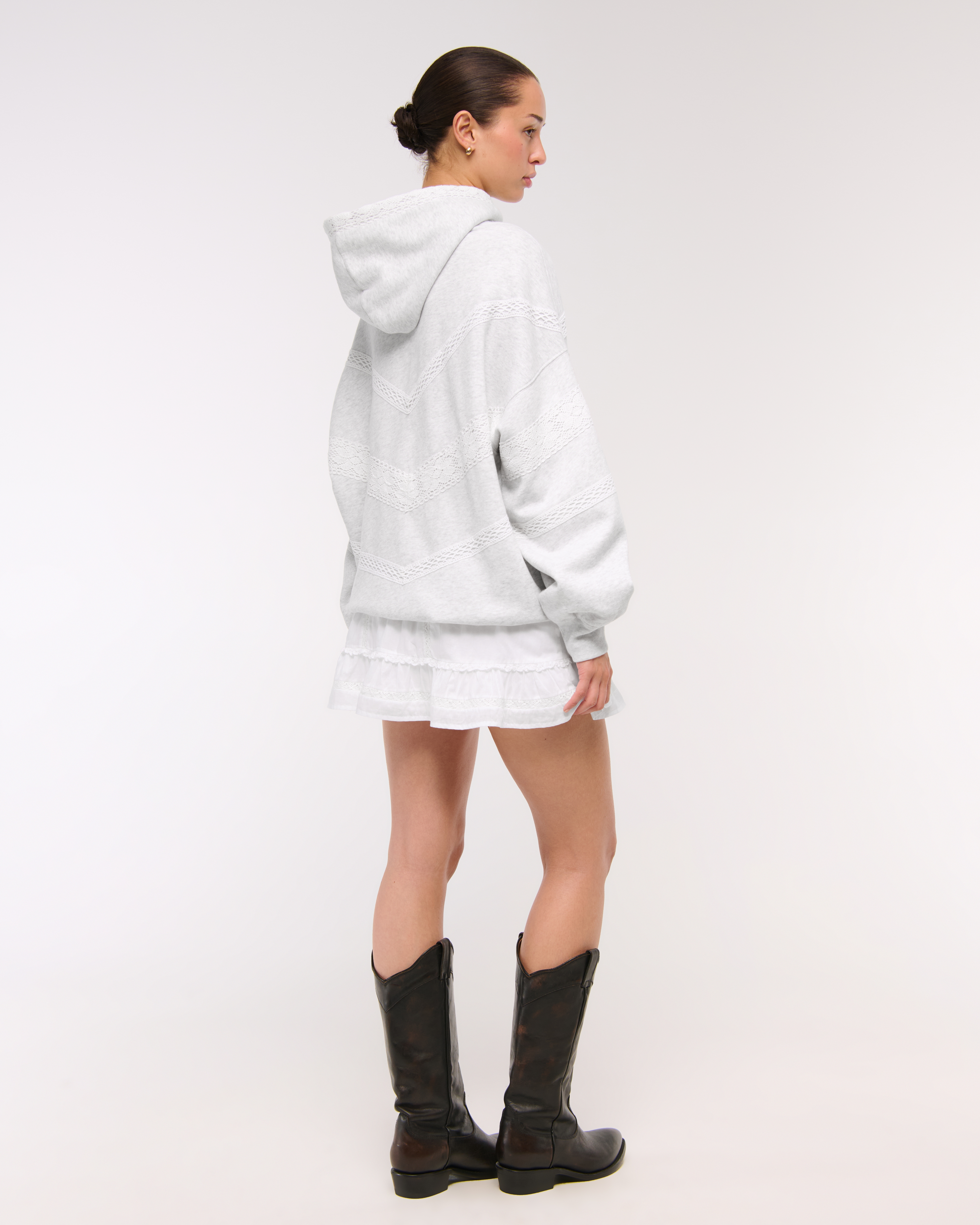 トップス Cotton lace heart sweatshirt Cotton Lace Heart Sweatshirt