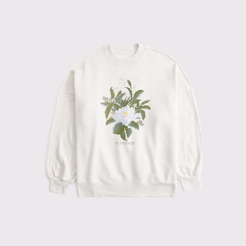 Женские свитеры Abercrombie & Fitch The White Lotus Graphic Oversized Sunday Crew