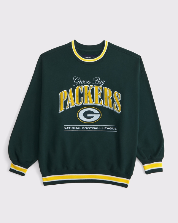 Green Bay Packers Vintage Sunday Crew, Dark Green - Packers view 1